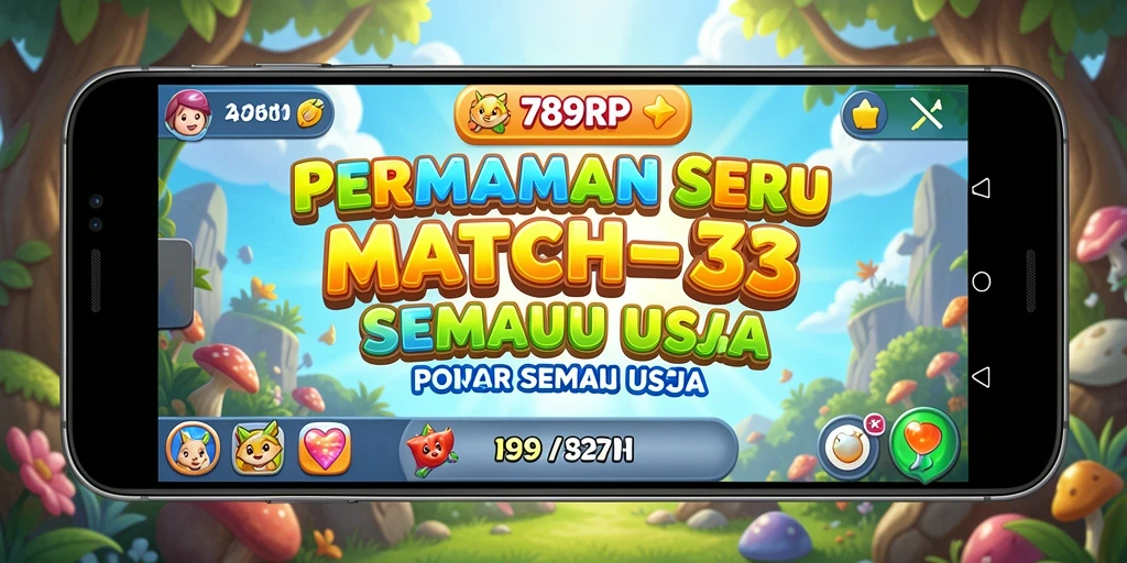 Screenshot gameplay 789RP menampilkan serunya permainan Match-3.
