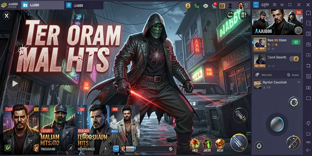 Tampilan gameplay AJAIB88 dengan suasana horor yang menegangkan.