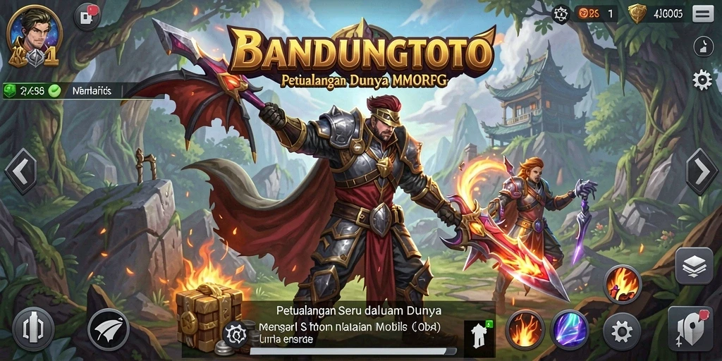 Screenshot gameplay BANDUNGTOTO menampilkan pertarungan seru dan pengalaman MMORPG yang mendalam.