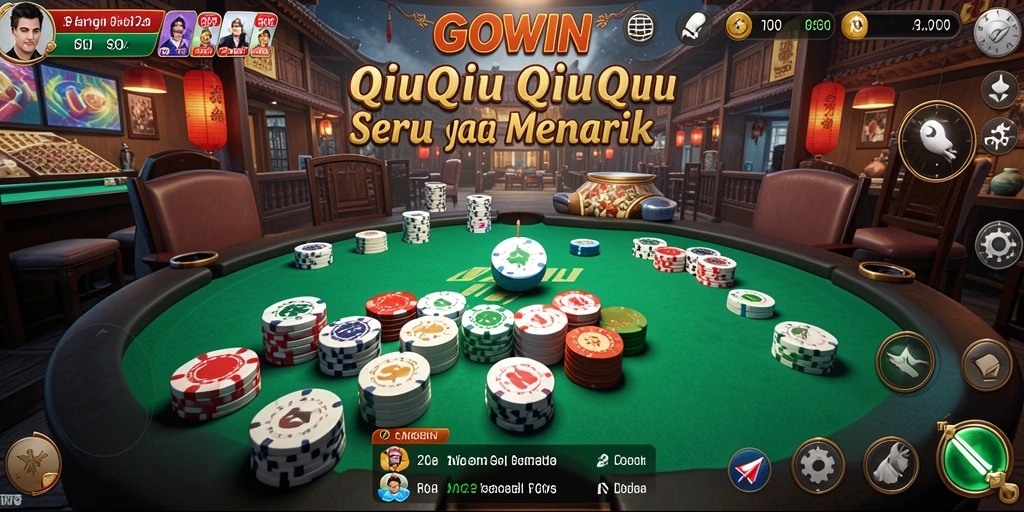 Screenshot GOWIN yang menampilkan momen momen seru permainan QiuQiu.