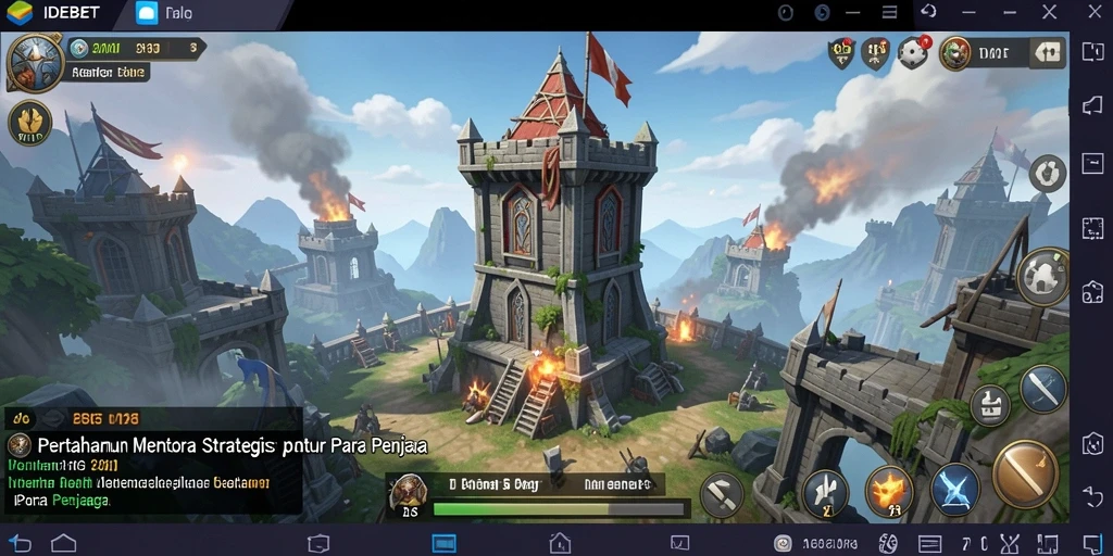 Screenshot gameplay Tower Defense yang mendebarkan di IDEBET.