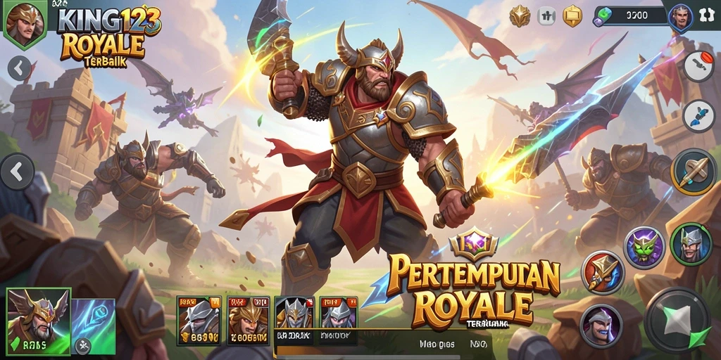 Tampilan menarik dari gameplay Battle Royale KING123 saat pemain bertarung.