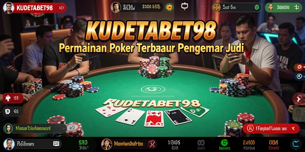 Tampilan seru dari gameplay Poker di KUDETABET98.