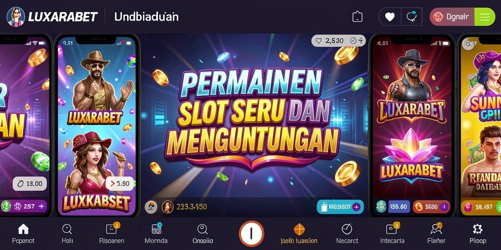Tampilan menarik saat gameplay LUXARABET dengan efek visual slot.