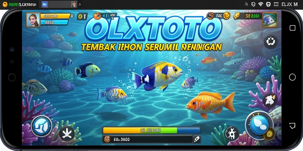 Screenshot utama OLXTOTO yang menunjukkan gameplay Tembak Ikan yang seru.