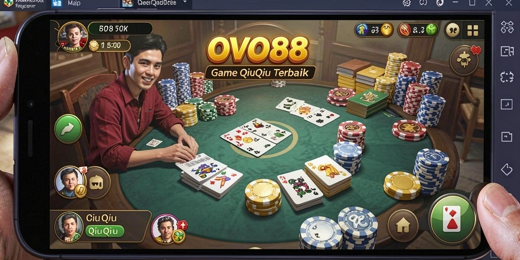 Gameplay seru OVO88 dengan suasana QiuQiu yang menegangkan.