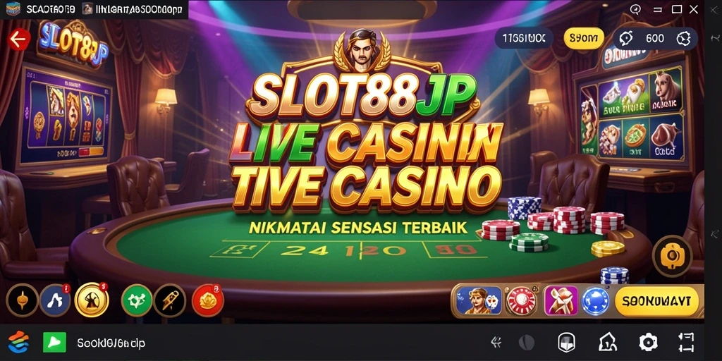 Tampilan gameplay Live Casino yang menarik dan interaktif di SLOT88JP.
