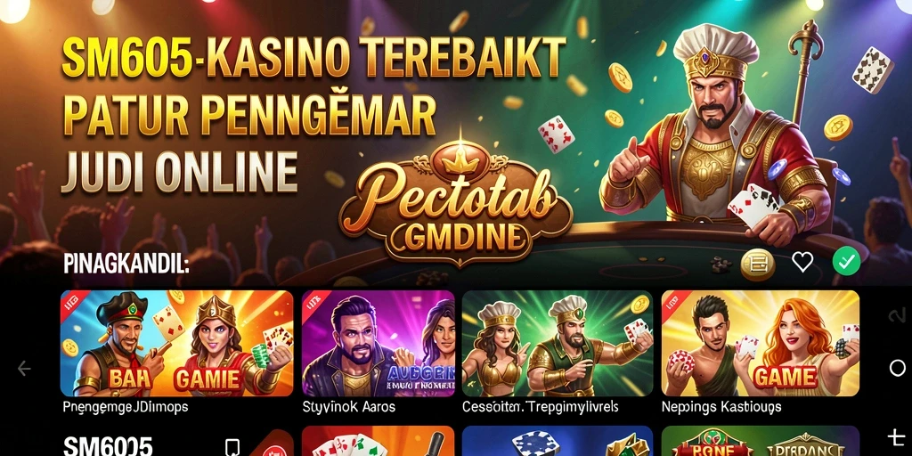 Screenshot gameplay SM605 menampilkan aksi seru permainan Kasino.