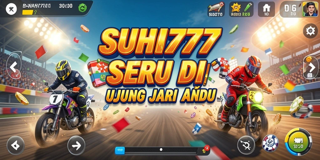 Tampilan gameplay balapan seru di SUHU777.